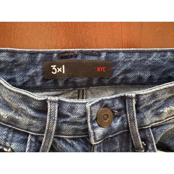 3x1 Higher Ground High-Rise Boyfriend Cropped Jeans Denim Size 24 - Picture 6 of 13